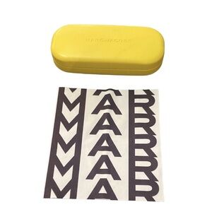Marc Jacobs Yellow Eyeglasses Sunglasses Hard Case with Dust Cloth